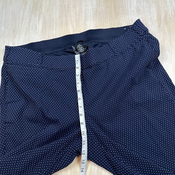 Lane Bryant Navy Blue Dot Stretch Waist Allie Boot Work Casual Dress Pants 22 - Picture 12 of 16